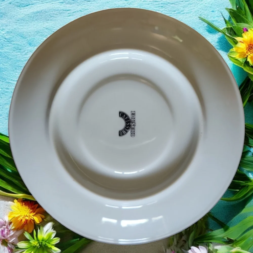 1 Vtg Eduscho Cafissimo Coffee Tea Cup Saucer Black White Checkered